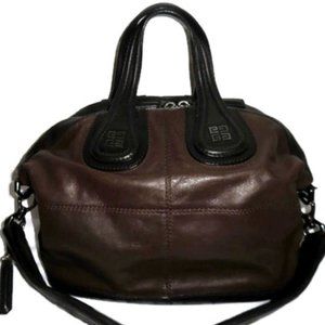 Givenchy Nightingale Small Bi Color Black Brown Lambskin Bag